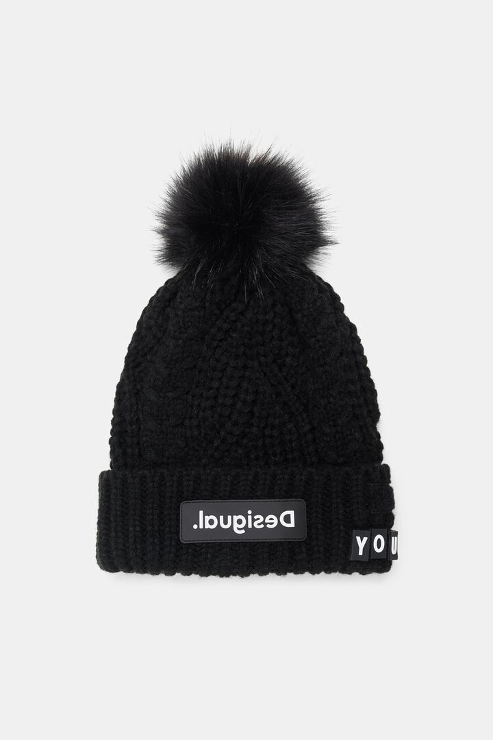 Gorro tricot letras quita y pon | Desigual