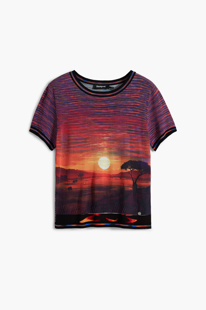 Camiseta tricot atardecer | Desigual
