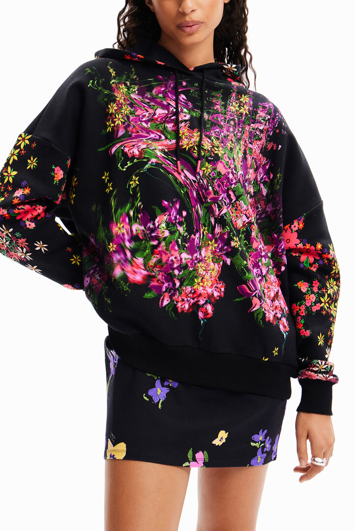 Oversize floral hoodie | Desigual