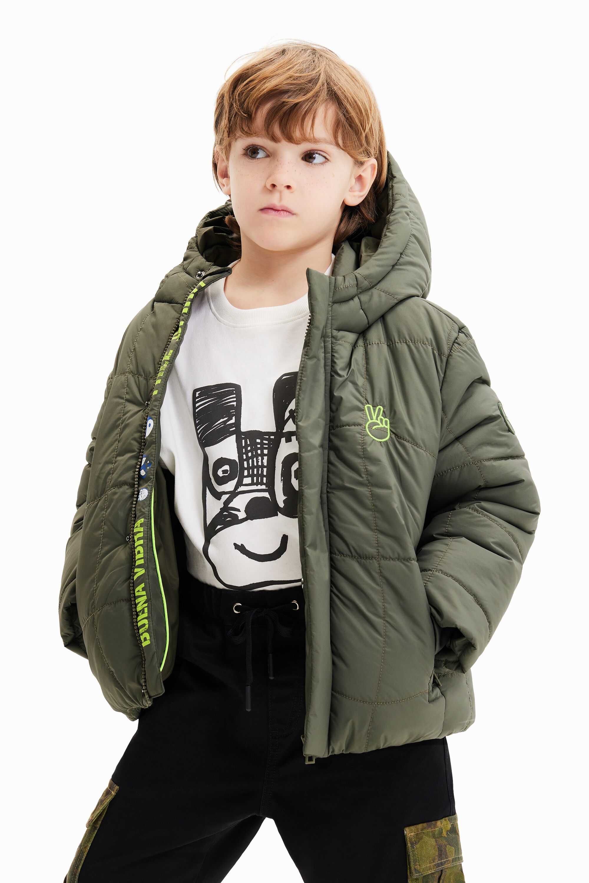 Desigual Padded hooded jacket