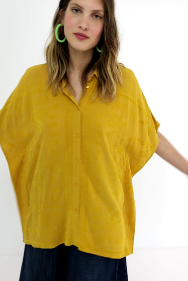 Oversize self-colour print shirt | Desigual
