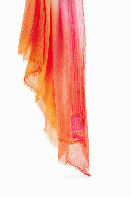 Rectangular tie-dye gradient foulard