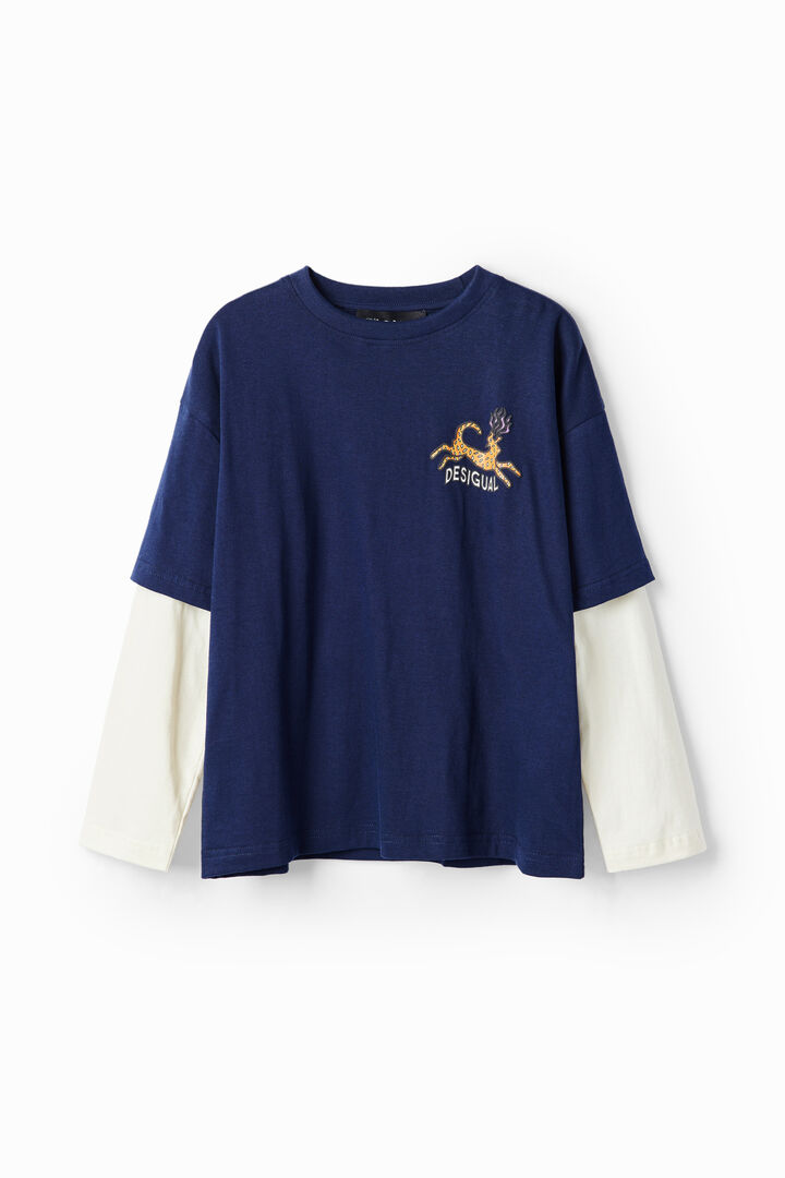 Cat double-sleeve T-shirt | Desigual