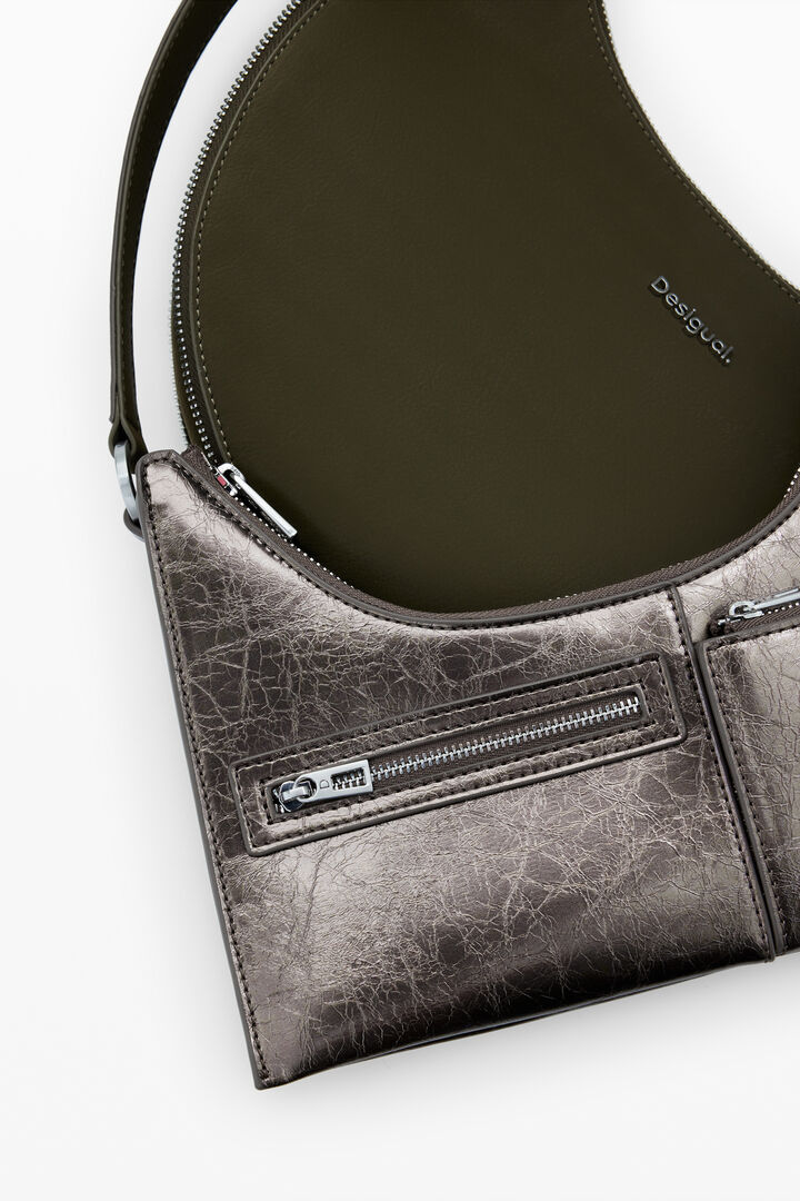Medium metallic convertible bag | Desigual