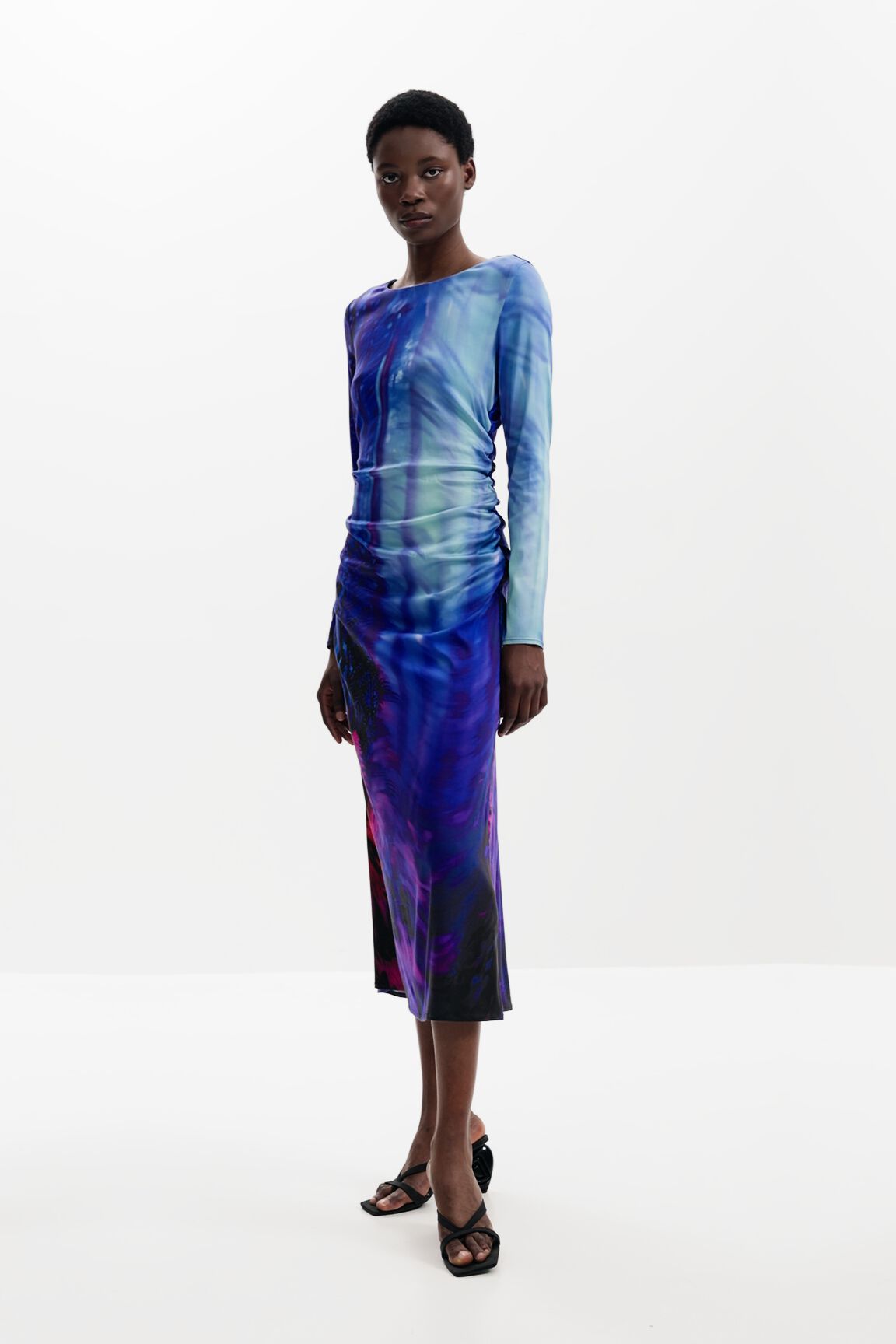 Asymmetric landscape dress Women's I Desigual.com