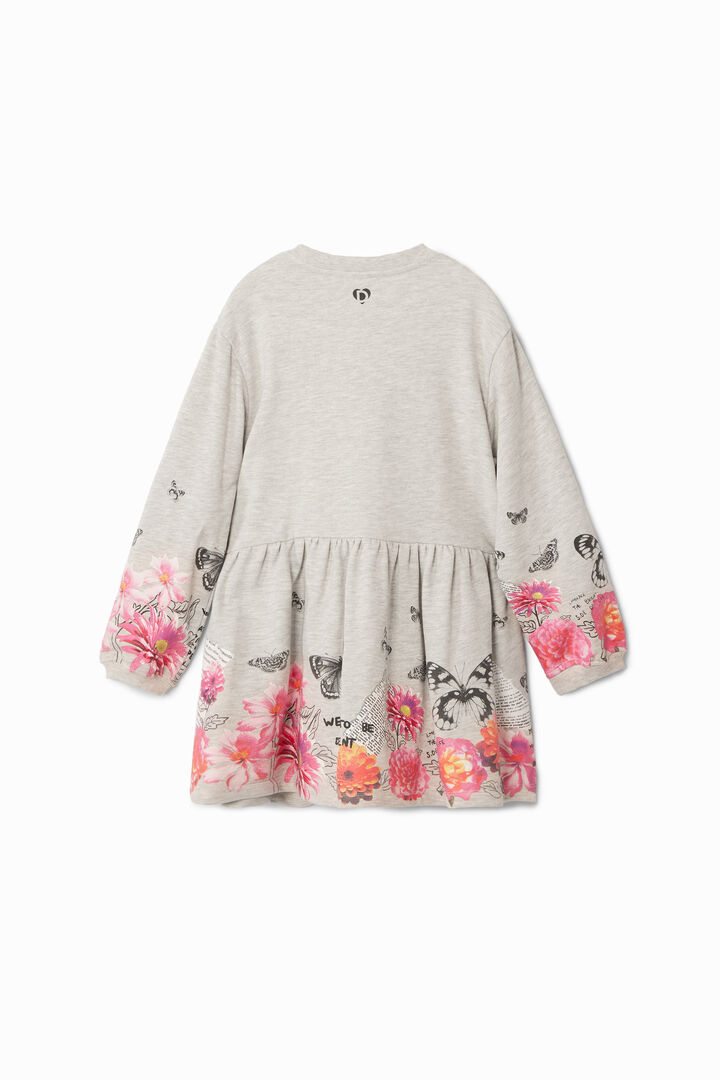 Kleid mit Schmetterlingen und Blumen | Desigual