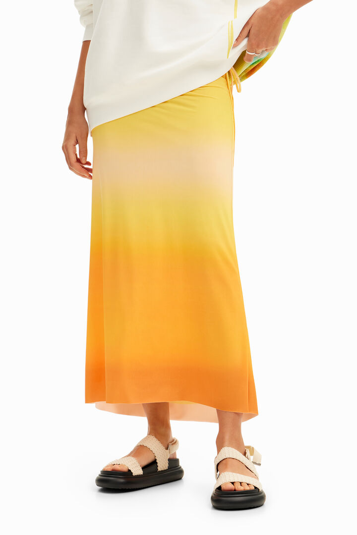 Dégradé slip midi skirt | Desigual