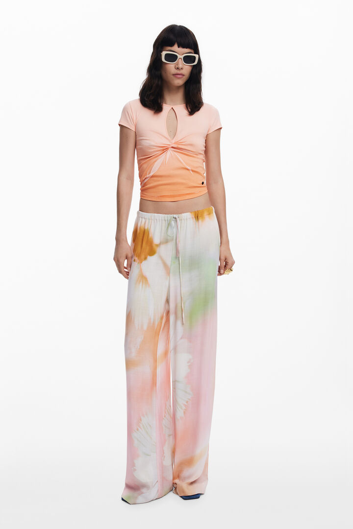 Short-sleeve T-shirt with opening | Desigual