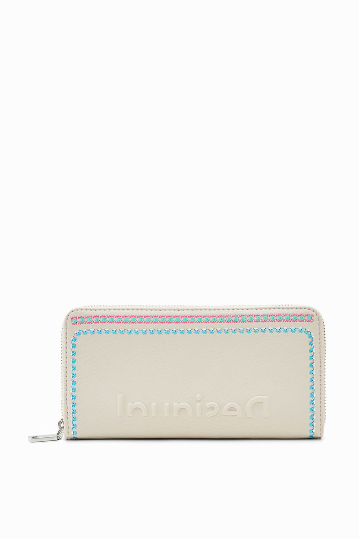 Large embroidered wallet | Desigual