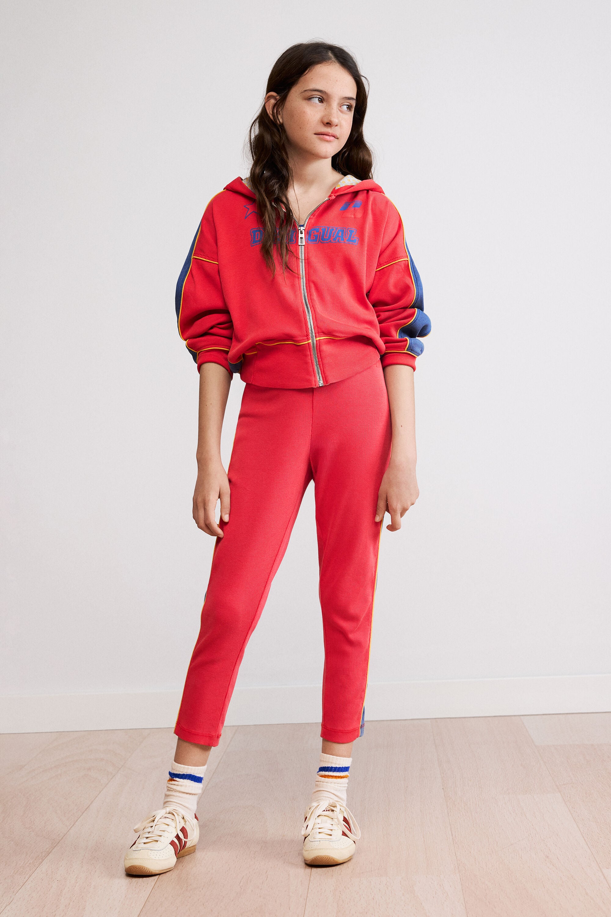 Sweatshirt met capuchon en ritssluiting - RED - 9/10