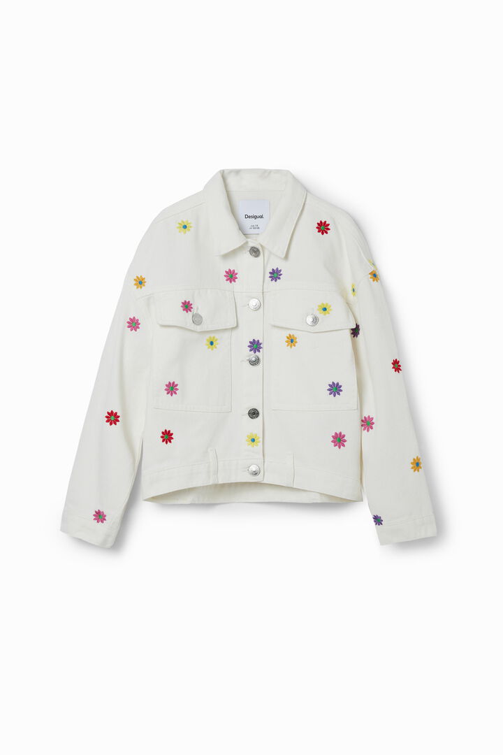 Chaqueta vaquera trucker margaritas | Desigual