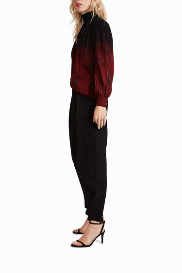 Blusa loose paisley y lúrex | Desigual