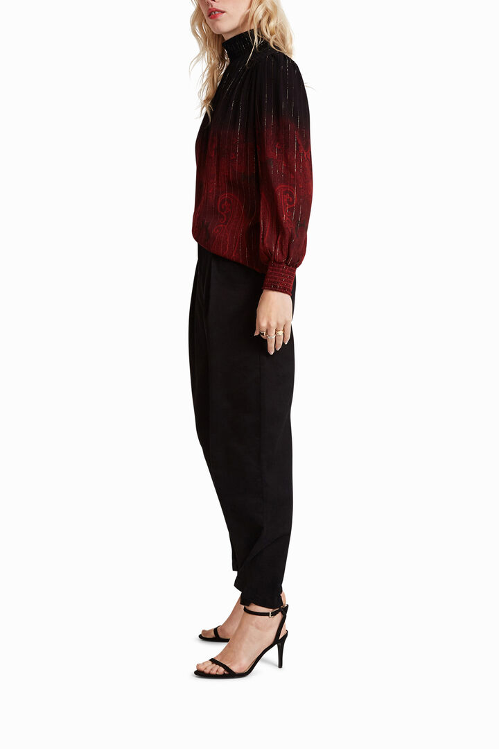 Loose paisley and Lurex blouse | Desigual