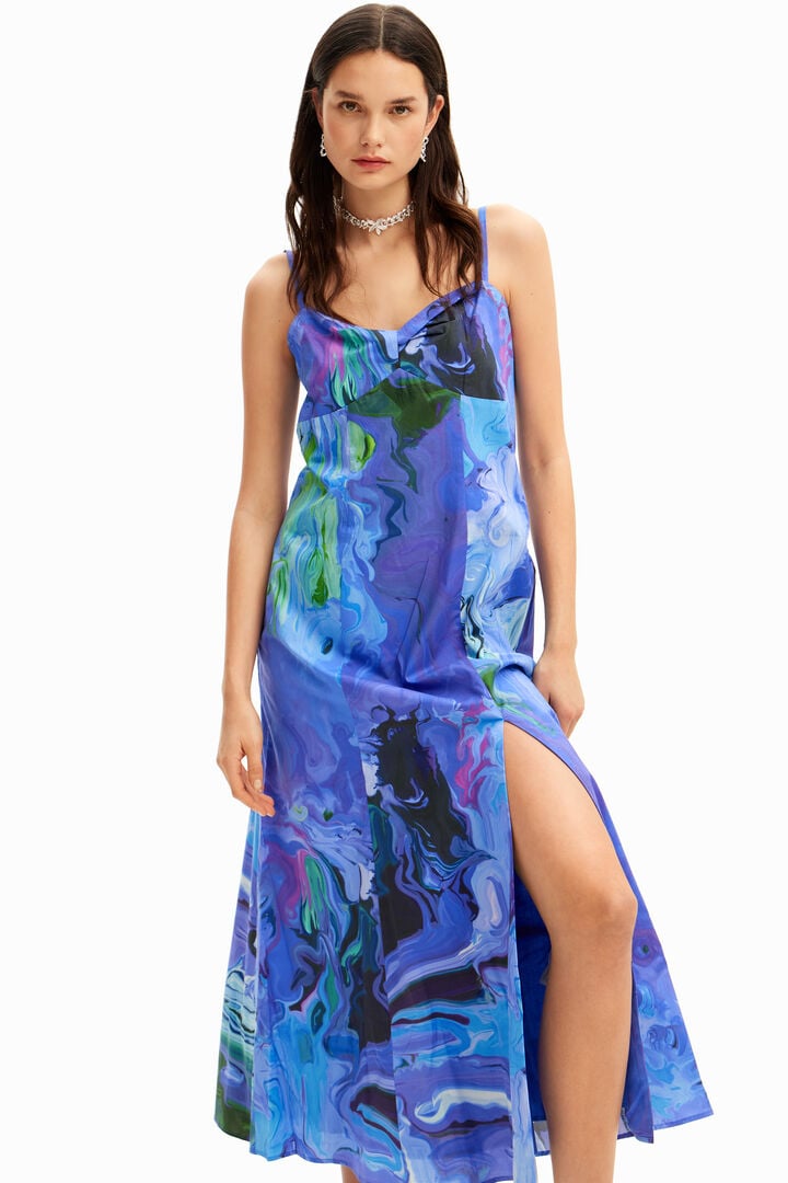 M. Christian Lacroix marbled midi dress | Desigual