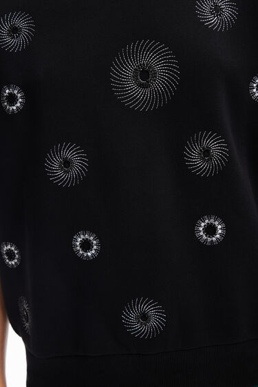 Geometric embroidered sweatshirt | Desigual