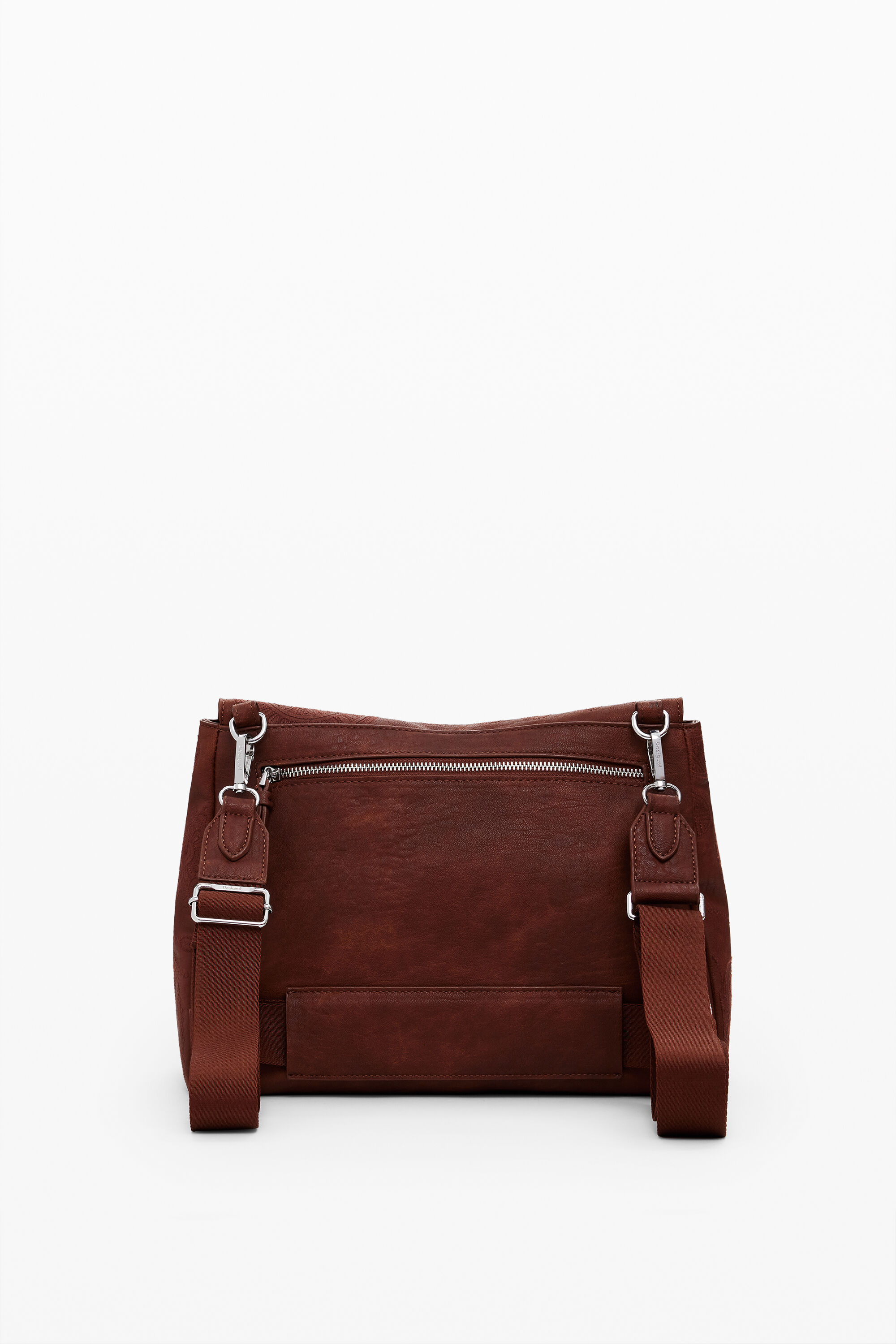 Desigual Brown Polyethylene Handbag In Brown