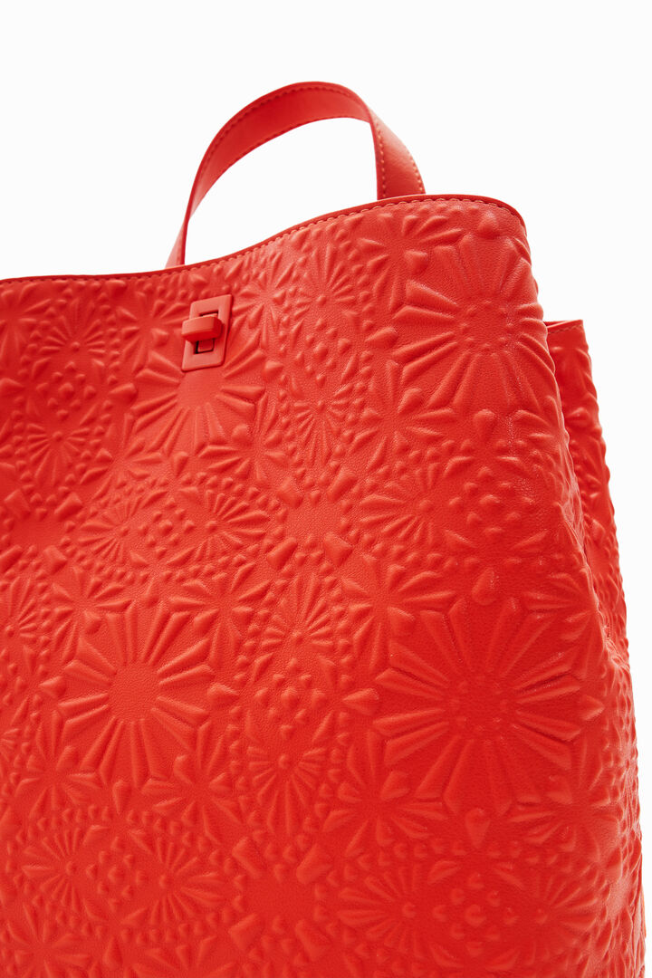Small geometric embossed backpack | Desigual