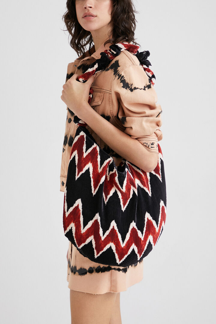 Geometric pleated bag | Desigual