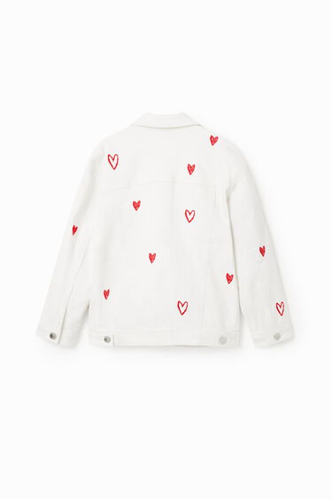Chaqueta vaquera oversize corazones | Desigual