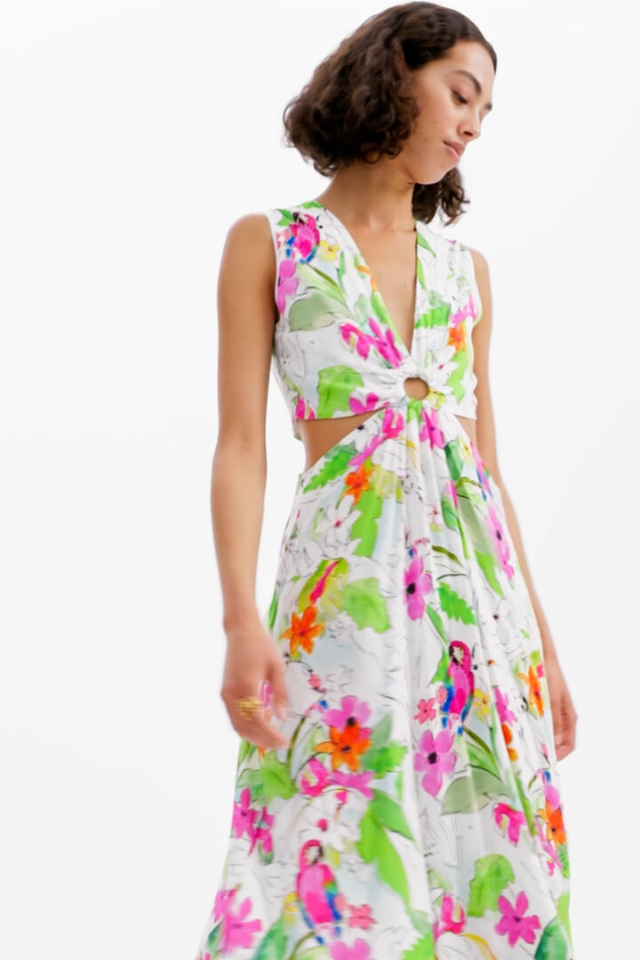 Vestido largo cut-outs | Desigual