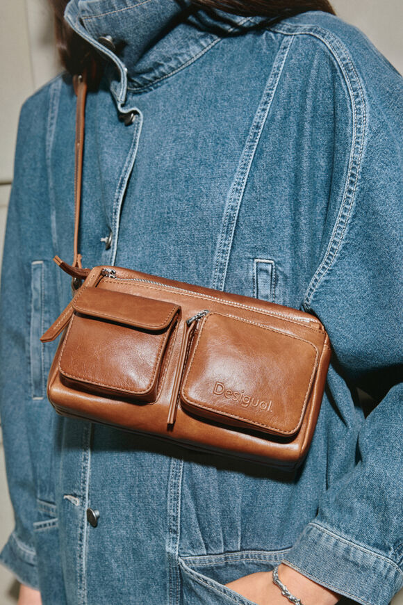 S leather pockets crossbody bag