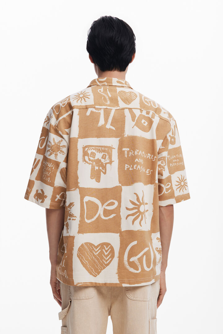 Short-sleeve checkered shirt | Desigual