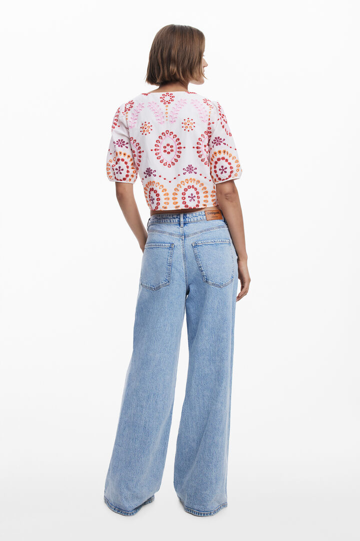 Blusa estampada com laços Boho | Desigual
