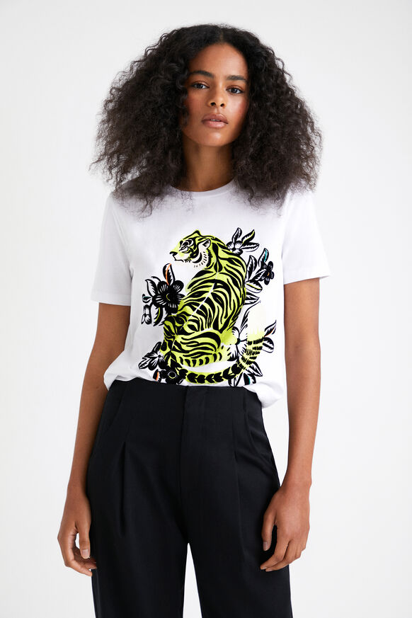 Short-sleeve Tiger t-shirt | Desigual