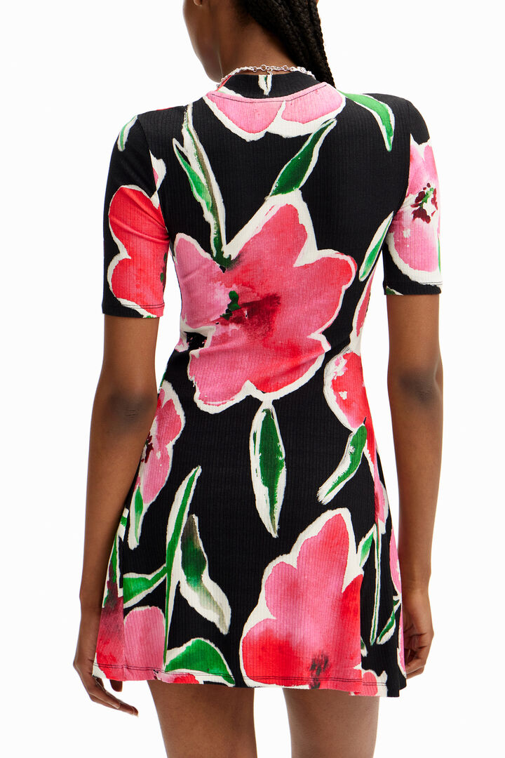 Short floral skater dress | Desigual