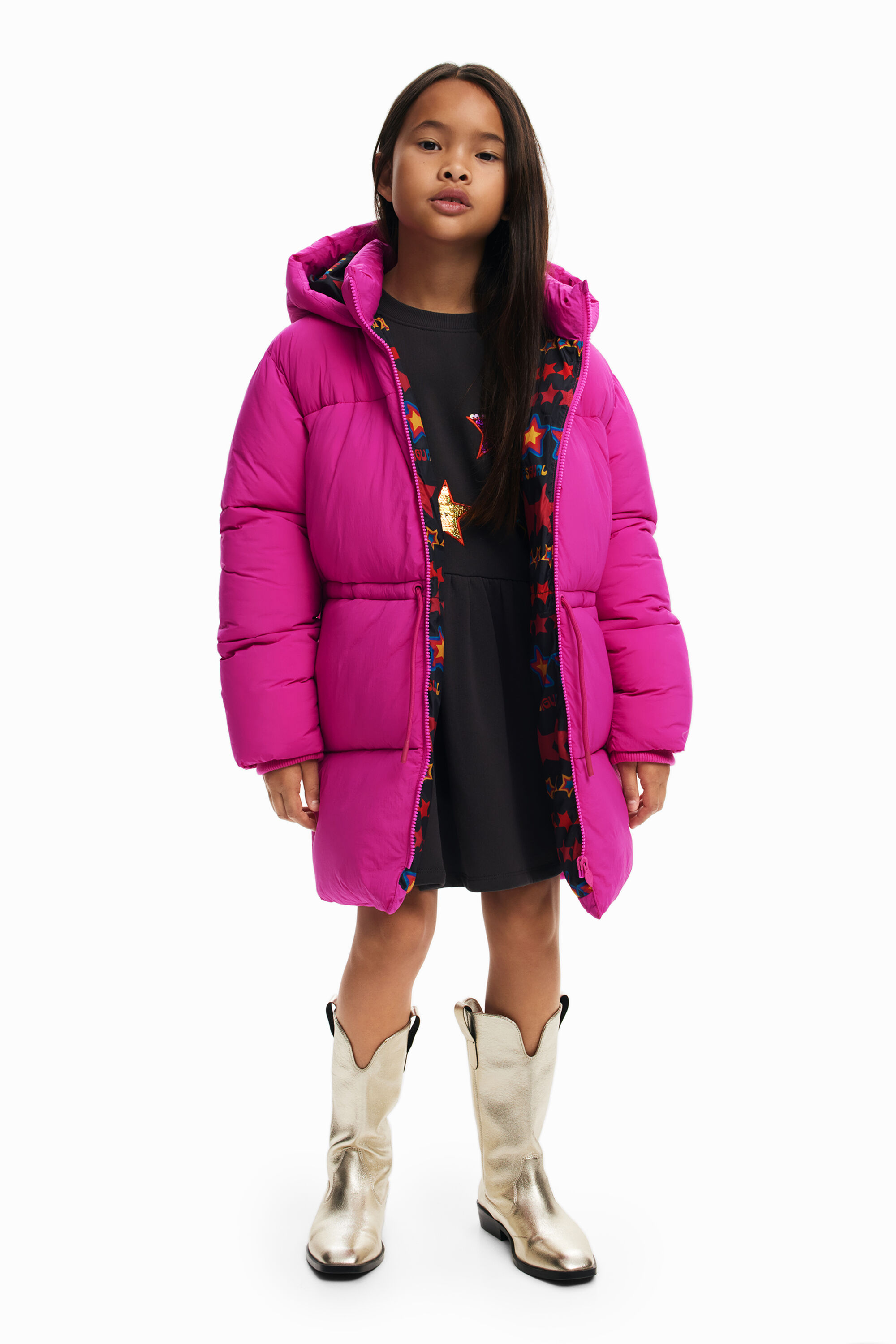Manteau long grande capuche poches pour femme I Desigual