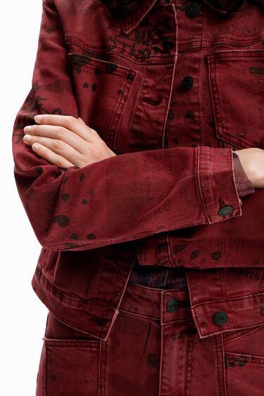 Chaqueta vaquera trucker periódico | Desigual
