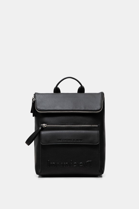 Square backpack leather effect | Desigual
