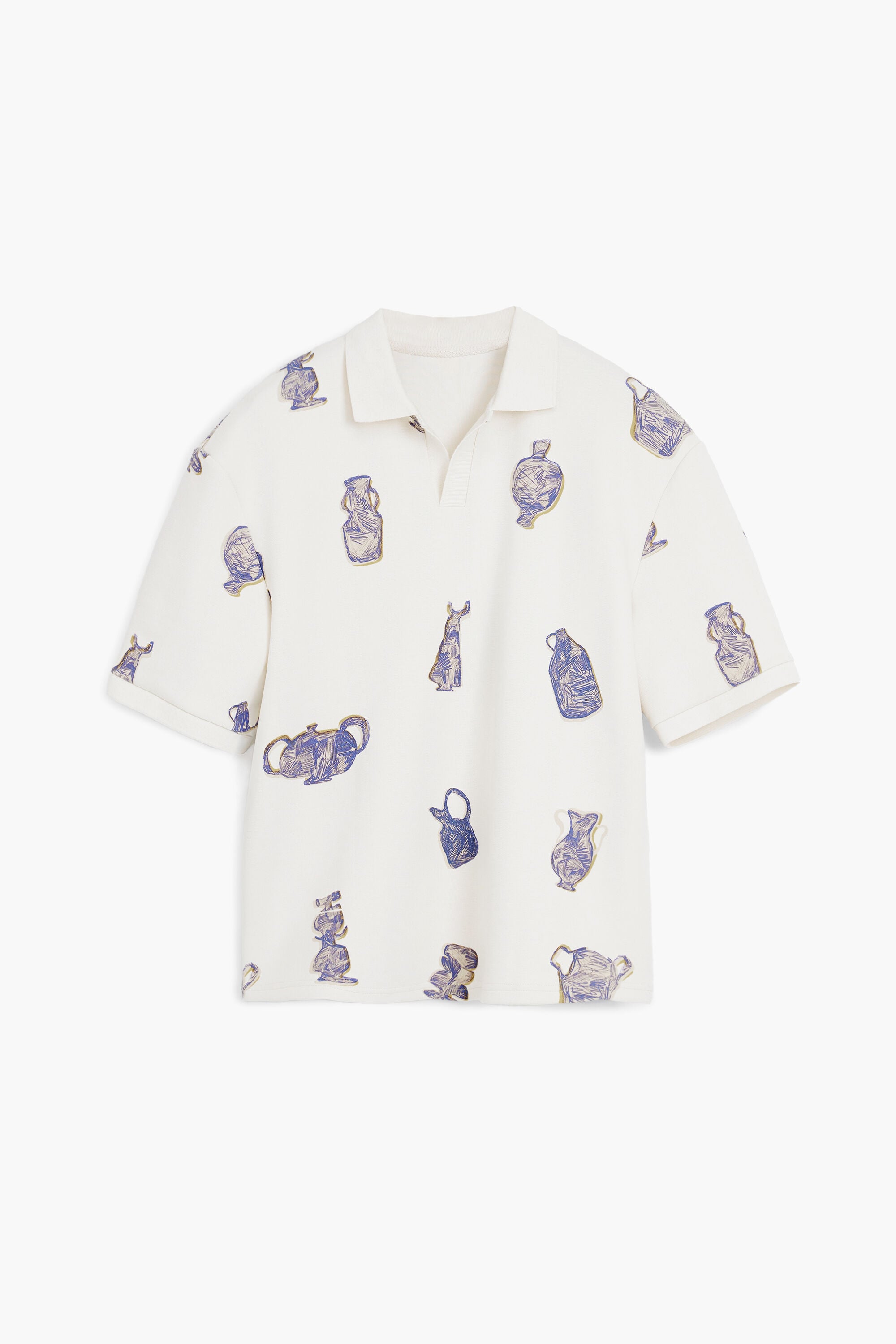 Polo jarrones, Blanco, M
