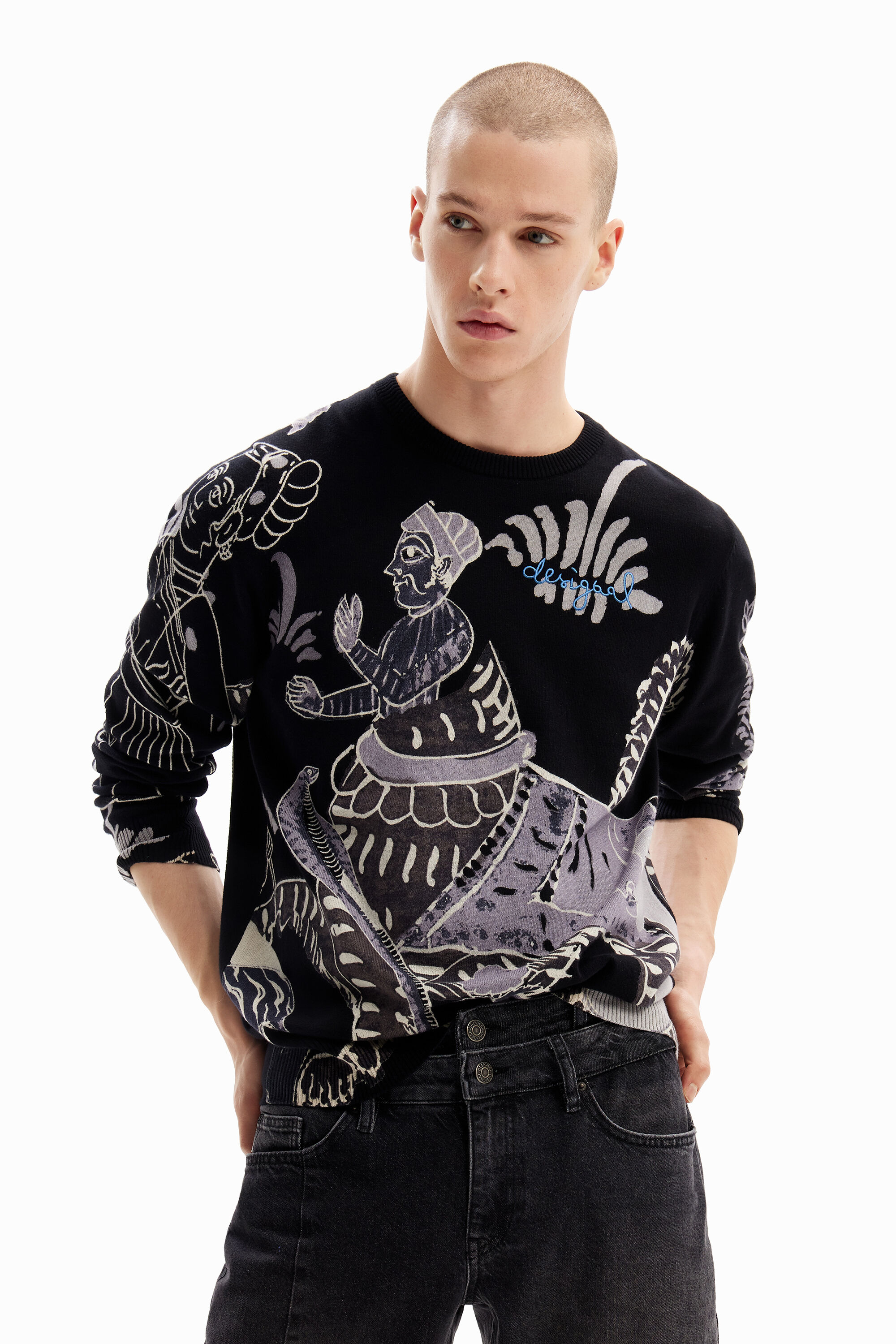 Desigual Fine India print pullover