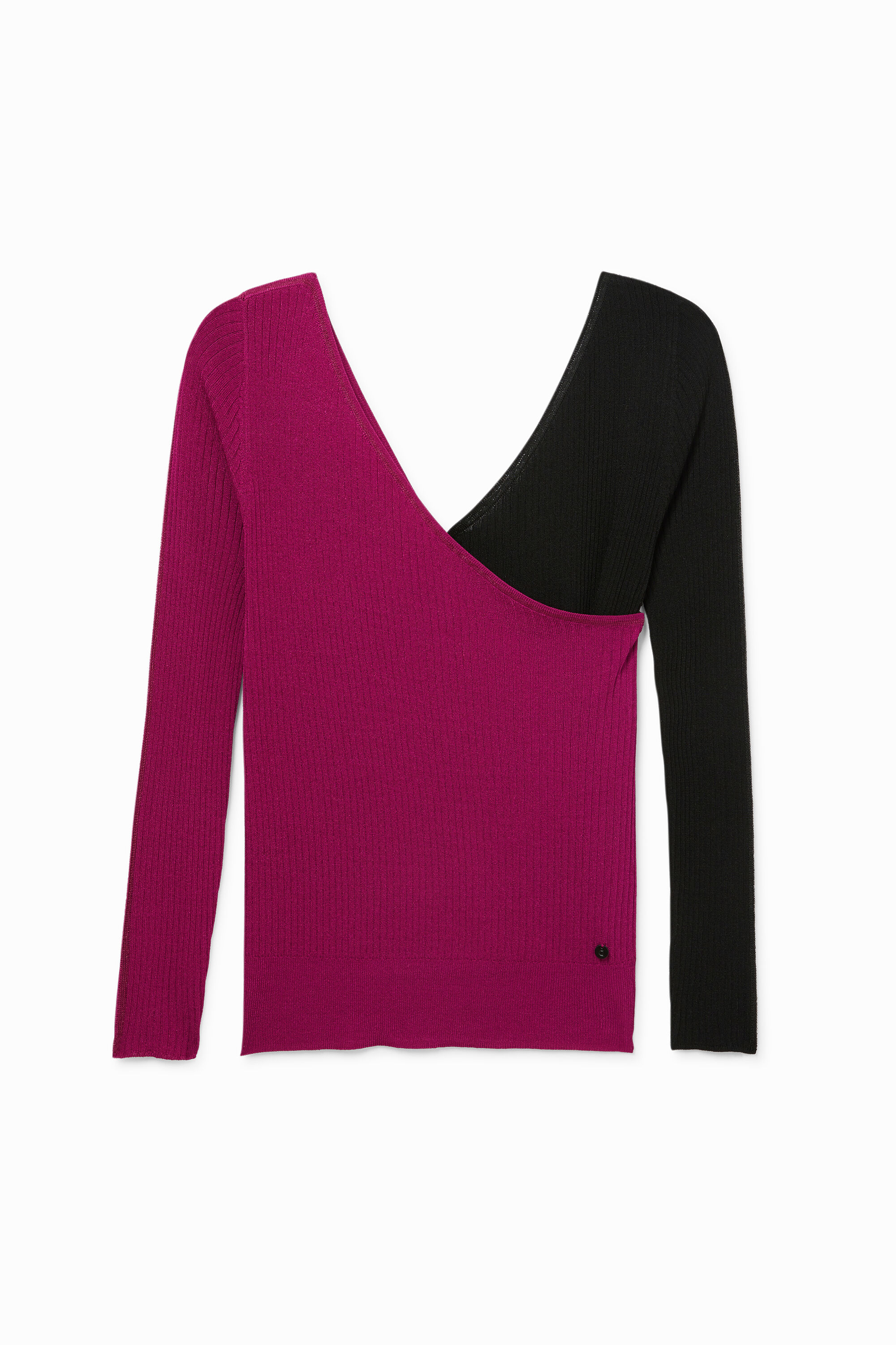 Slim V-neck jumper - BLACK - XL