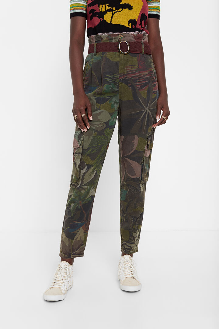 Floral Tencel™ cargo trousers | Desigual