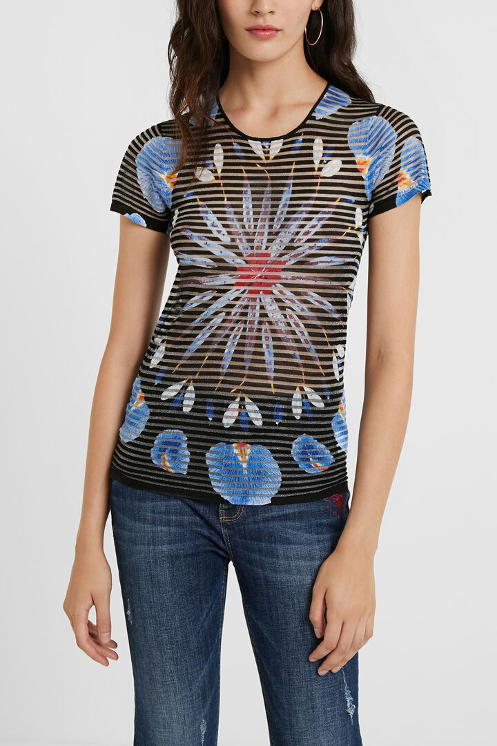 Knit T-shirt floral mandala | Desigual