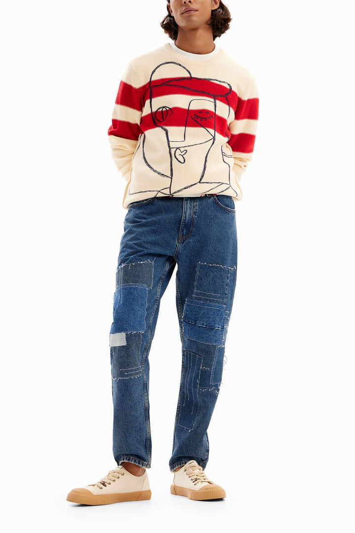 Pull à rayures avec motif. | Desigual