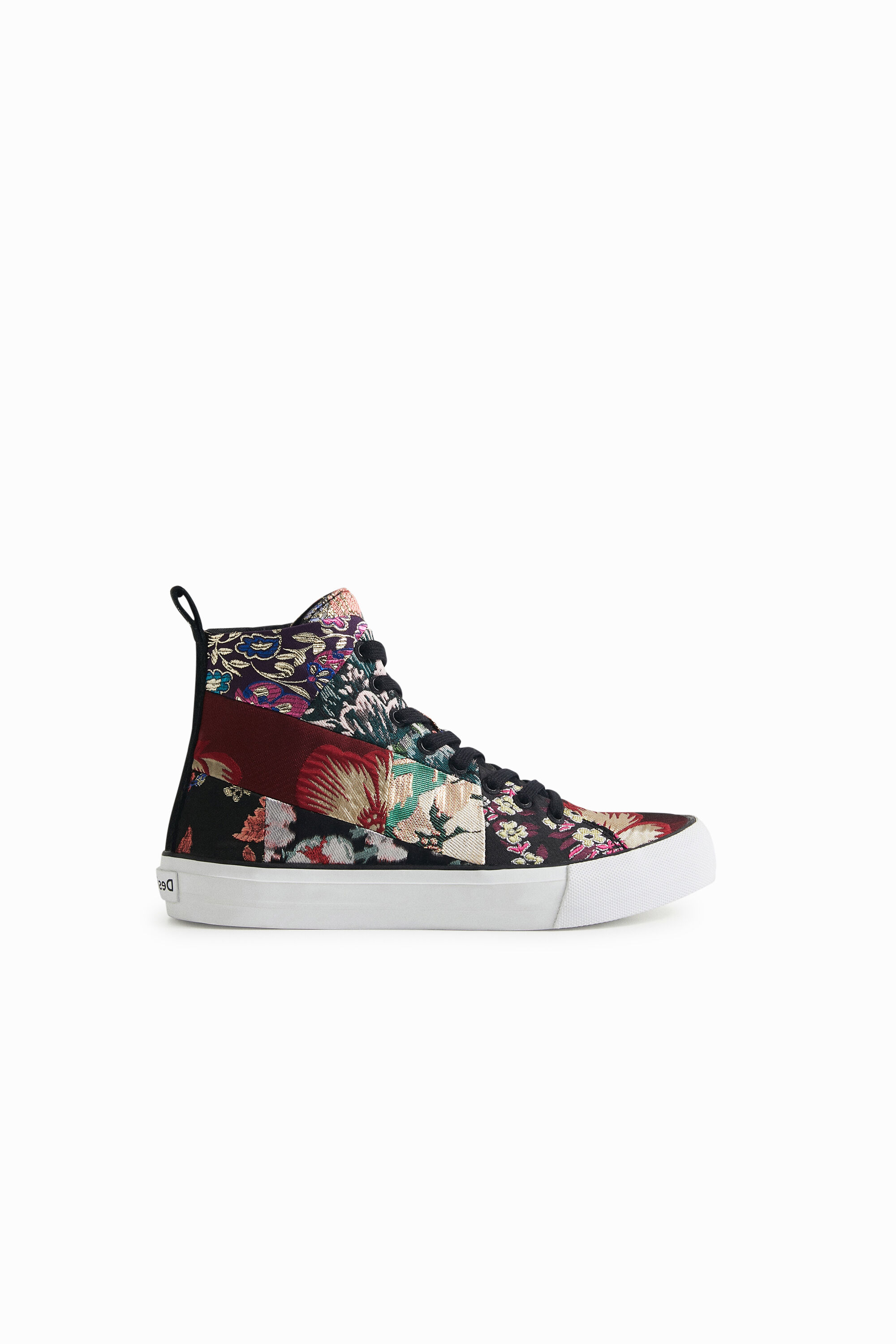 Desigual High-top Sneakers Floral Patch In Material Finishes