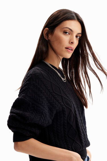 Oversize combination pullover | Desigual