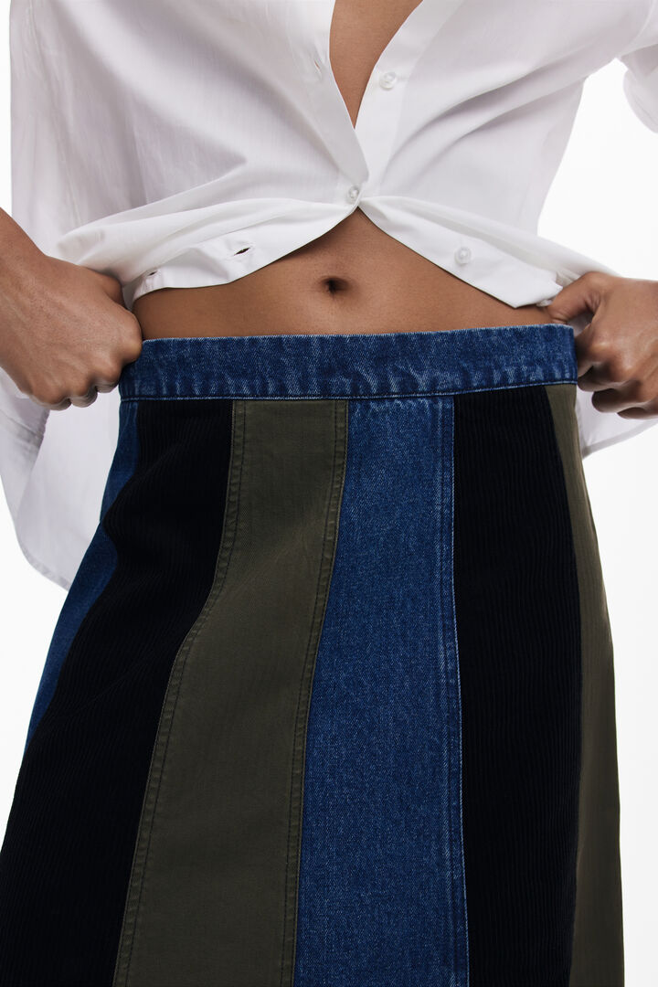 A-line patchwork midi skirt | Desigual