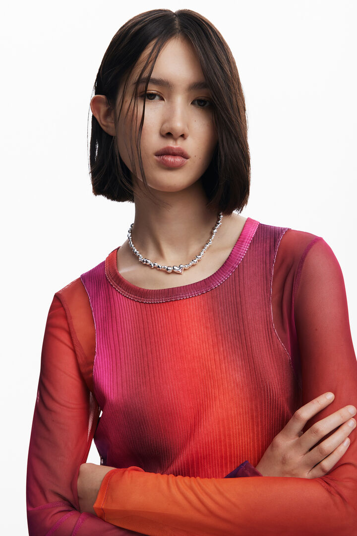 Camiseta combinada manga larga | Desigual