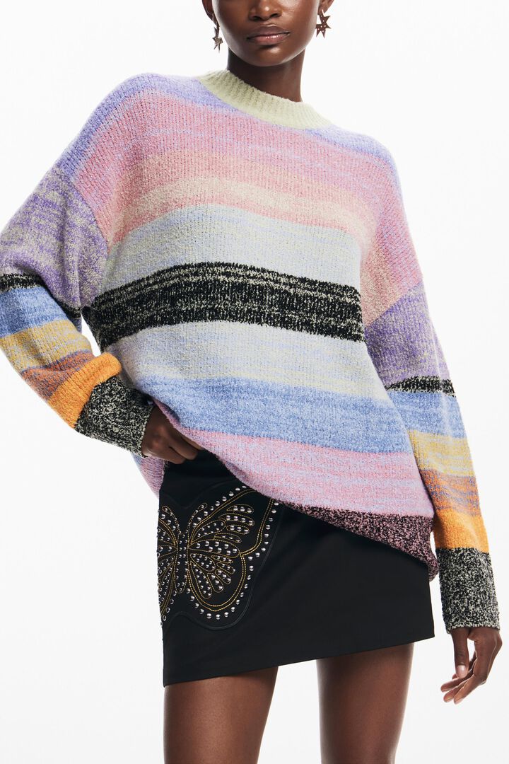 Striped knit sweater