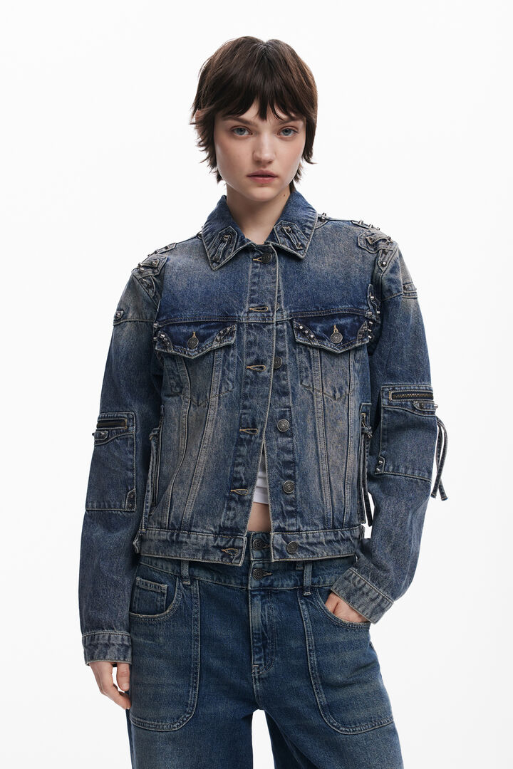 Studded denim jacket