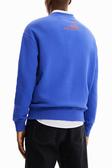 Sweater Stickerei Blume | Desigual