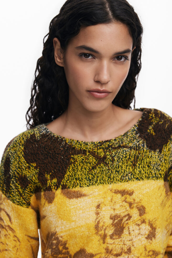 Jacquard bloemen trui | Desigual