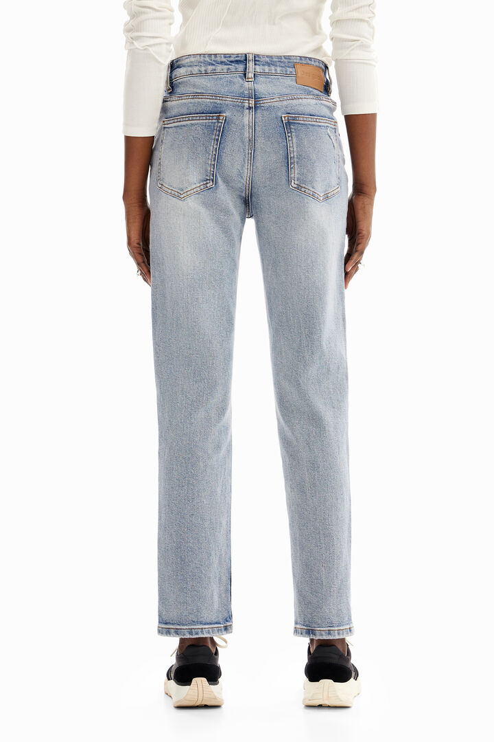Straight appliquéd jeans | Desigual