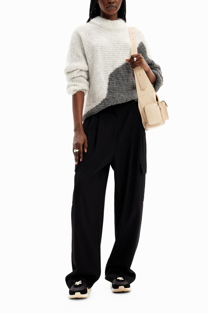 Tweekleurige oversized trui | Desigual
