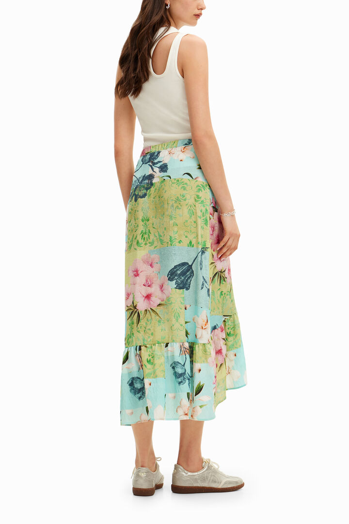 Floral patchwork midi skirt | Desigual