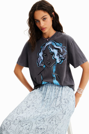 T-shirt illustration fille | Desigual